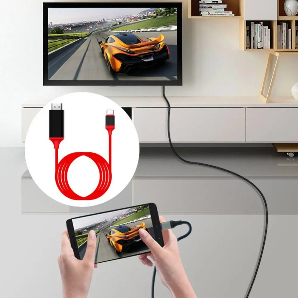 

Type C To Hdmi-compatible Cable Video Converter Usb 3.1 Usb-c Cable 4k Cable Adapter Type C Cable
