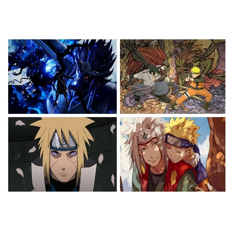 

Japanese Anime Naruto Sasuke Kakashi Poster Frameless Canvas Painting Mural Living Room Bedroom Home Wall Picture Decoration