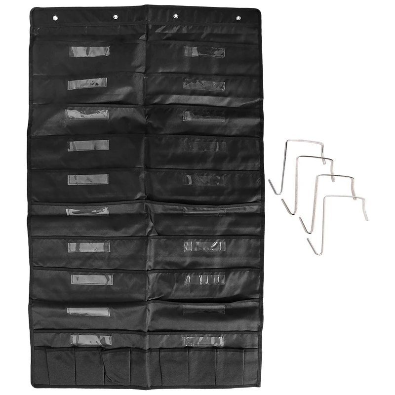 20 карманных дверных подвесных картотеки с именной биркой черные настенные