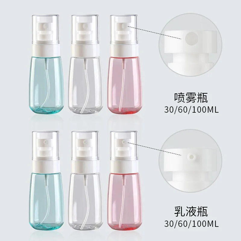 100PCS Travel Spray Lotion Bottle 30/60/80ml Leak Proof Fine Mist Empty Plastic Refillable for Perfume