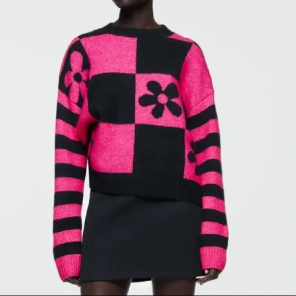 Винтажный эстетический женский повседневный пуловер Harajuku 2024 зимние модные