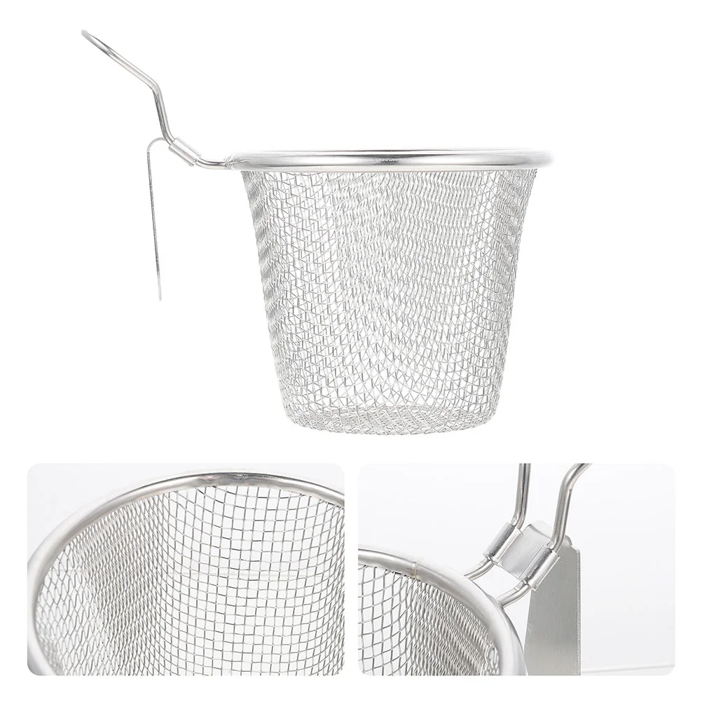 

2 Pcs Stainless Steel Colander Mesh Strainer Hot Pot Filtering Baskets Kitchen Spoons Lo Mein Noodles Pasta Frying Food