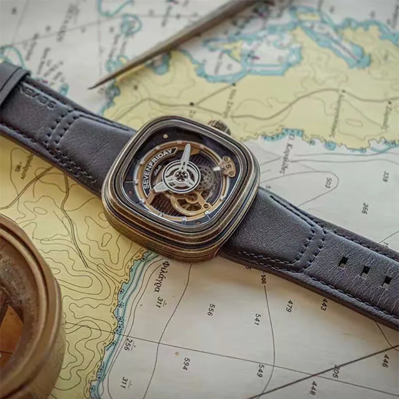 Фото Новые оригинальные часы серии SEVENFRIDAY PS PS1/01 мужские и женские автоматические механические часы Роскошные модные часы sevenfriday ретро №3