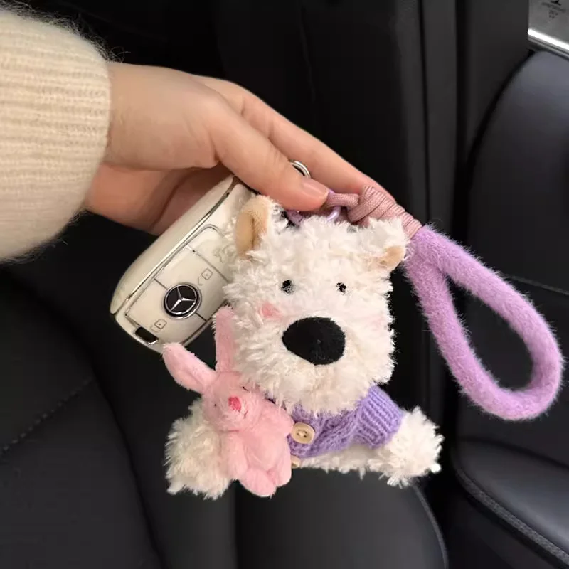 Плюшевый кулон в виде щенка Вест-хайленд милая подвеска-сумка подвеска куклы с