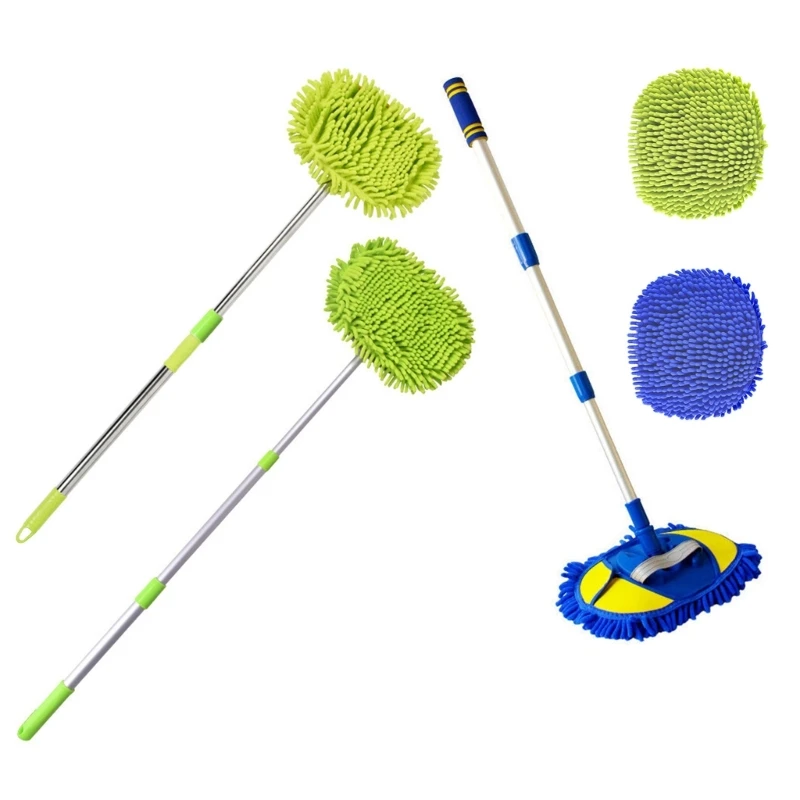 

Car Wash Brush Mop Long Handle Chenille Microfiber Scratch-Free Car Cleaning Mop Cleaning Supplies for Car Truck RV