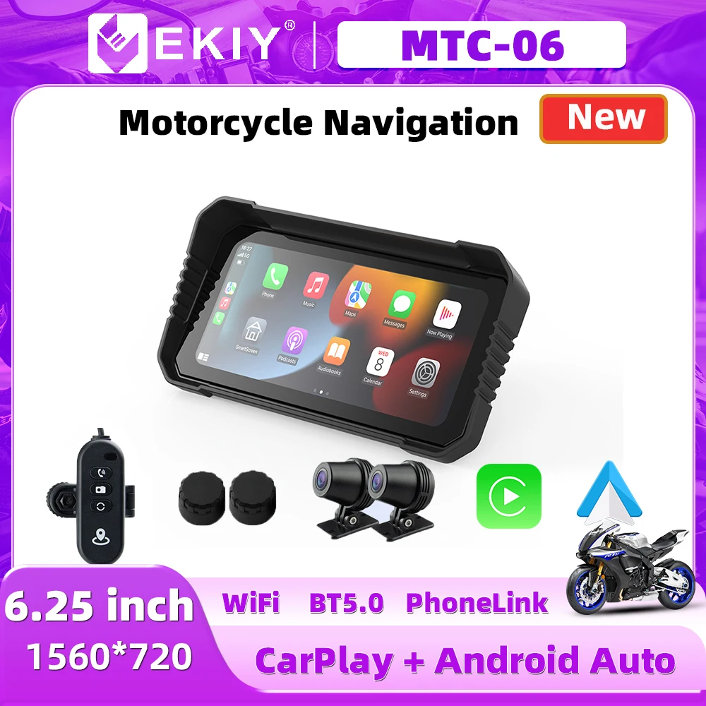 EKIY 6 25-дюймовый беспроводной Carplay и Android автомобильные аксессуары для двигателей