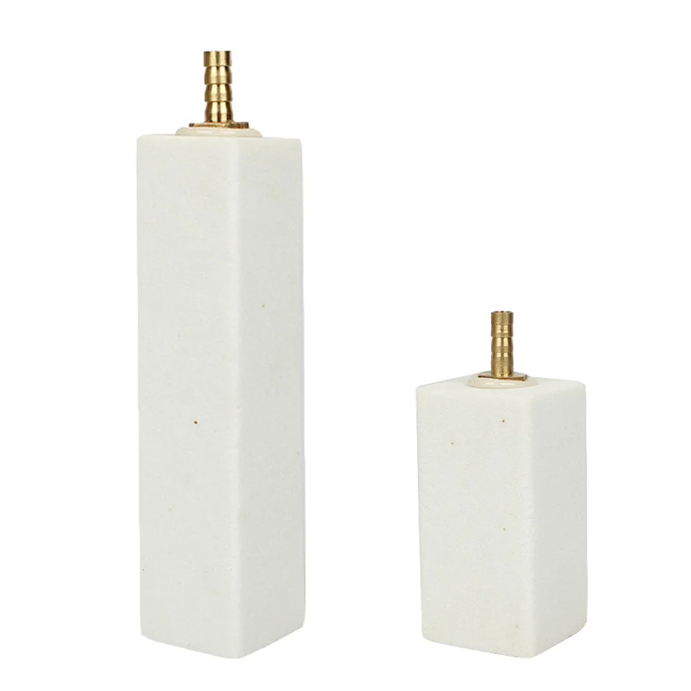 

2 PCS Fine Mist Air Stone Ceramic Airstones Diffuser Square White Corundum Aquarium
