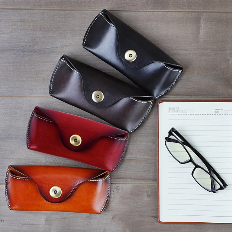 Чехол для очков из натуральной кожи с ремнем на талию