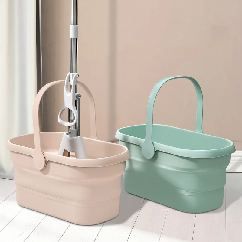 

Foldable Mop Bucket Oval Outlet Folding Fetch Water Container Storage Basket Large Capacity Durable for House Cleaning Outdoor
