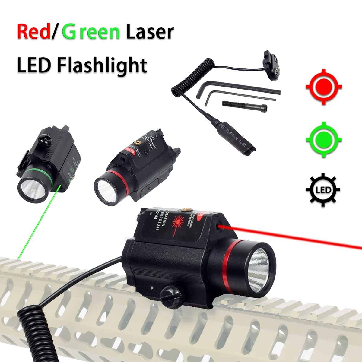 Лазерная указка Glock 17 22 AR15 с красной зеленой точкой