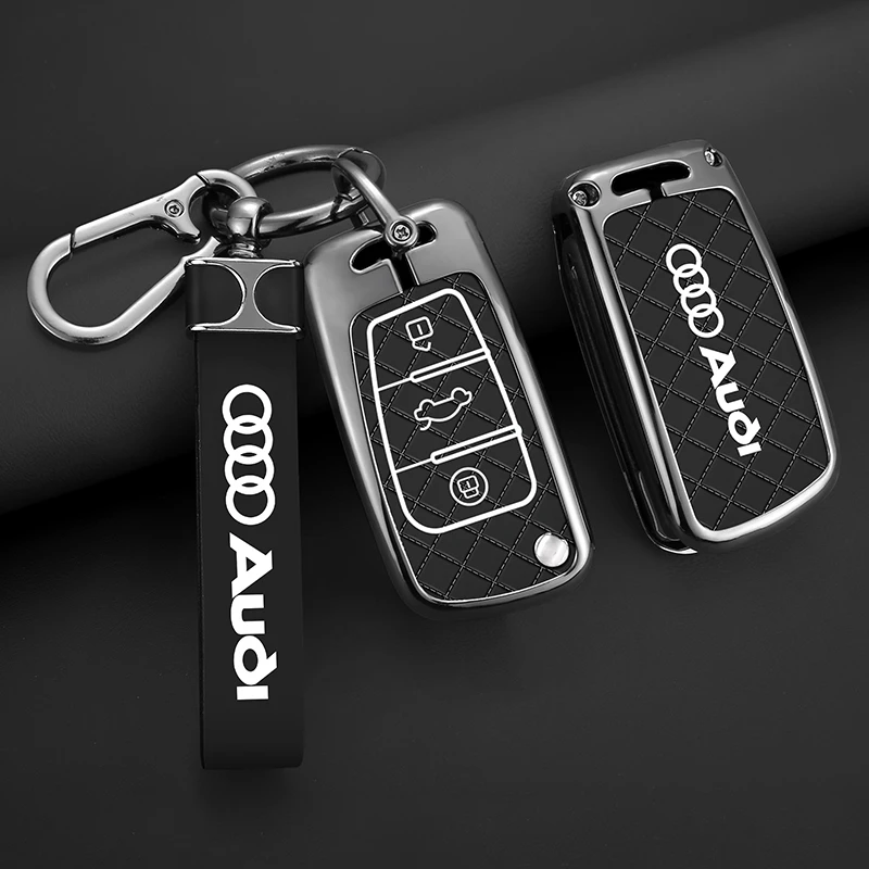 3D рельефный автомобильный флип-ключ оболочка умный удаленный чехол для Audi A3 8L 8P A4