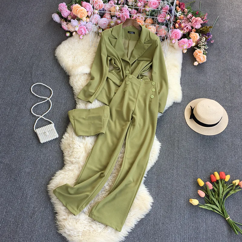 

Fashion Professional Pant Suits Women Blazer & Suits Casual Korean Fashion Office Wear Ladies Suit Jacket Vest Three-piece Suit