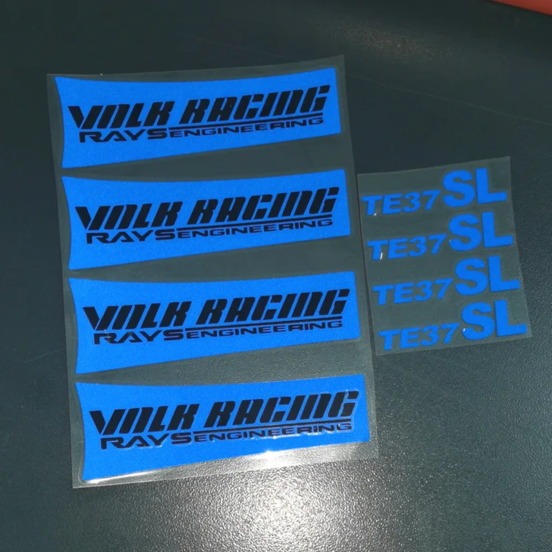 

4 шт., наклейки Volk Racing Rays, инженерные наклейки, виниловые наклейки на колеса автомобиля, светоотражающая наклейка с логотипом для JDM TE37 SL