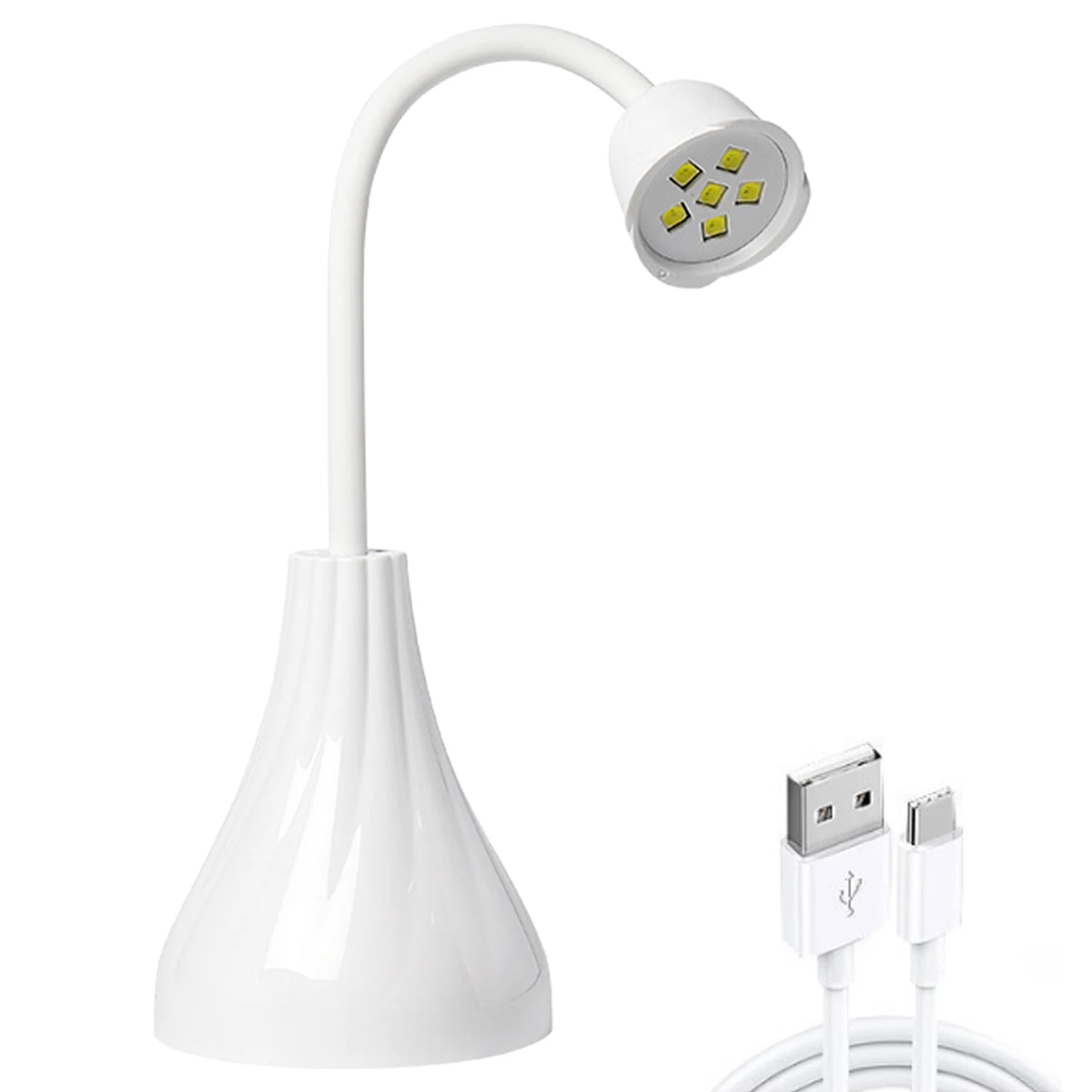 

Новая светодиодная лампа для ногтей для отверждения лака, клей для ногтей, Сушилка для ногтей с вращающесветильник головкой, быстросохнущи...