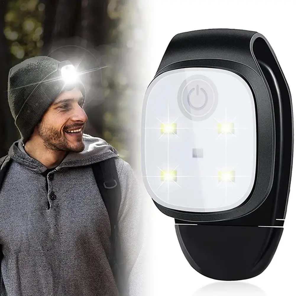 

LED Clip Flashlight USB Rechargeable Warning Headlamp for Outdoor Fishing Hiking Camping Running Walking Warning Night Lights