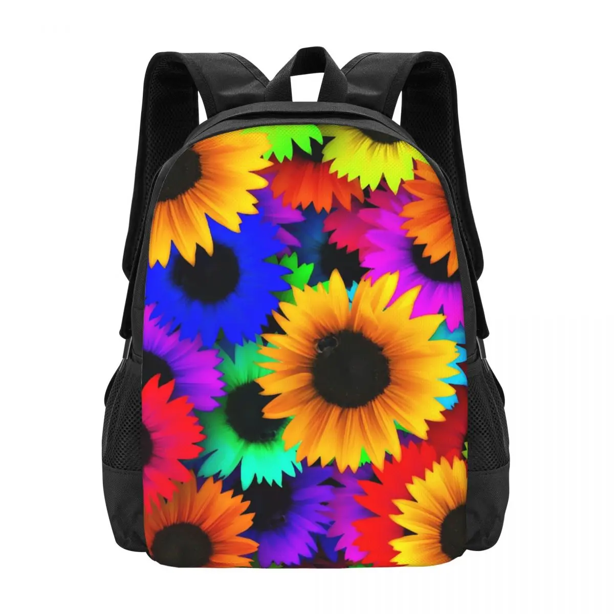 

Colorful Sunflower Backpack Flowers Print Funny Backpacks Female Workout Big School Bags Custom Rucksack