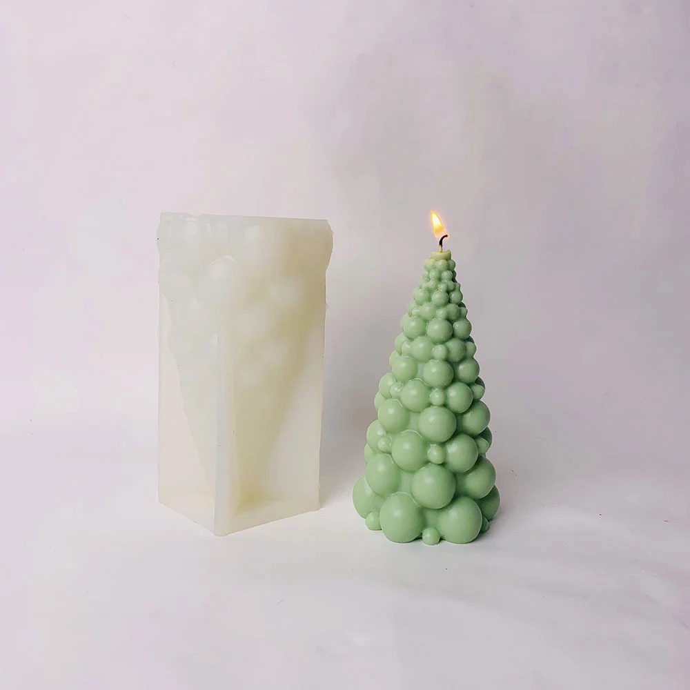 Новая силиконовая 3D форма в виде пузырьков для рождественской елки свечи