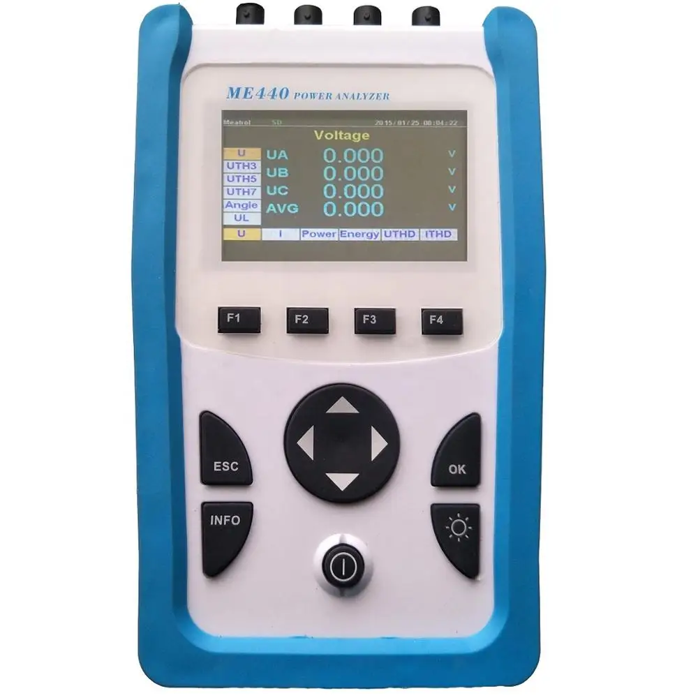 

HANDHELD THREE PHASE POWER QUALITY ANALYZER WITH 6000A CURRENT PROBE IEC61000-4-30 CLASS A PQA GFUVE GF438II/cycling power meter