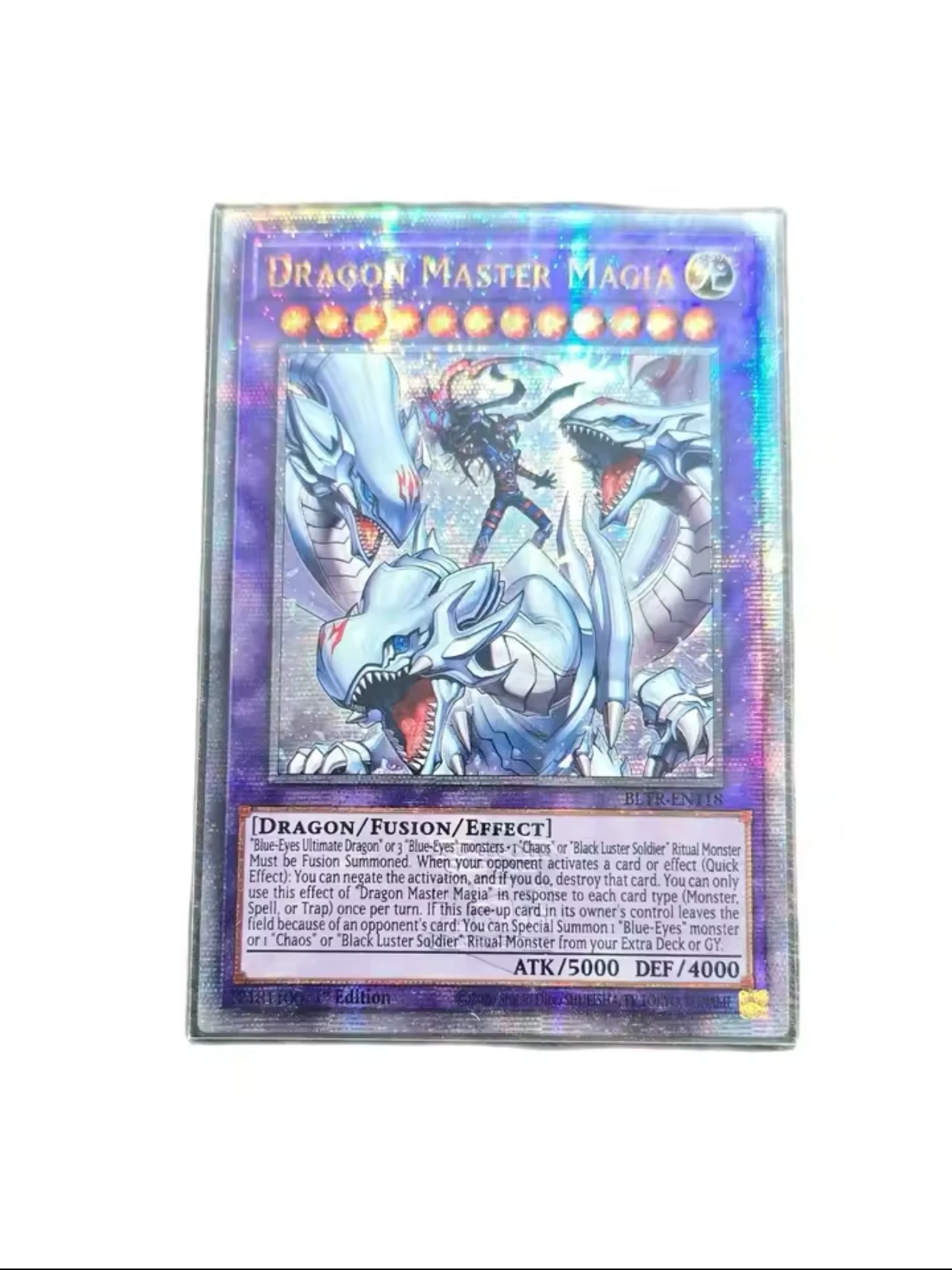 Настольная игра Yu Gi Oh квазихромная E/QCSER TCG Dragon Master Magic (BLTR-EN118) коллекция на