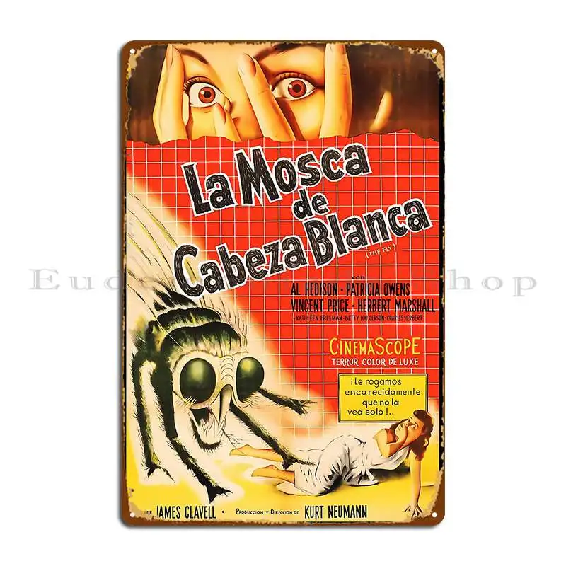 Металлический плакат с надписью The Fly Aka La Mosca De Head Blanca Аргентина печатные таблички