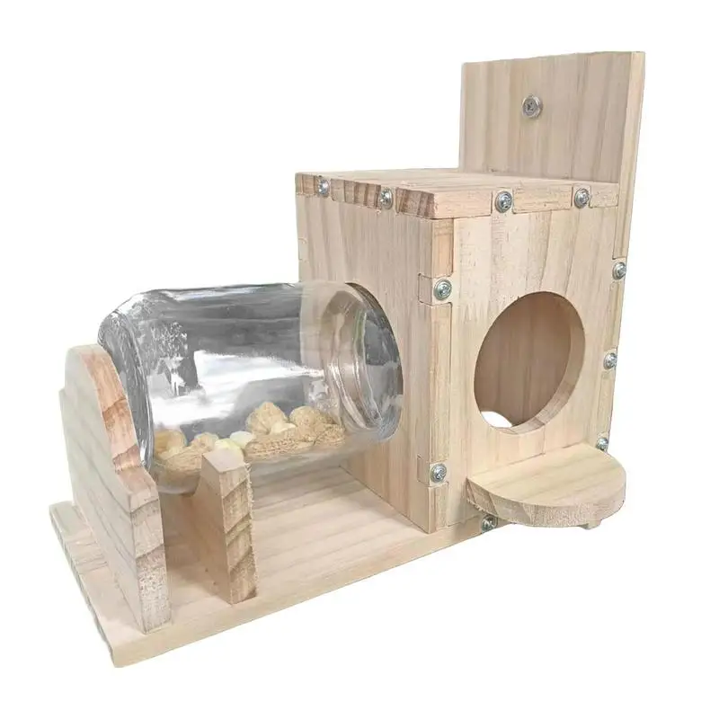 

Squirrel Feeder Wooden Outdoor Backyard Tree Squirrel Feeding Box Fun Squirrel Food Feeder Box Sturdy For Backyard Tree Lovers