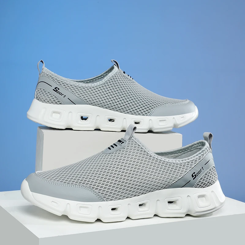 Breathable Mesh Casual Men Shoes Summer Sneakers Men Footwear Running Shoes Men's Lightweight Slip-on Sandals Zapatos De Hombre