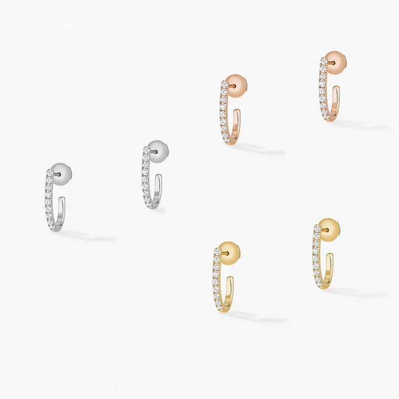 Женские серьги-кольца из серебра 925 пробы