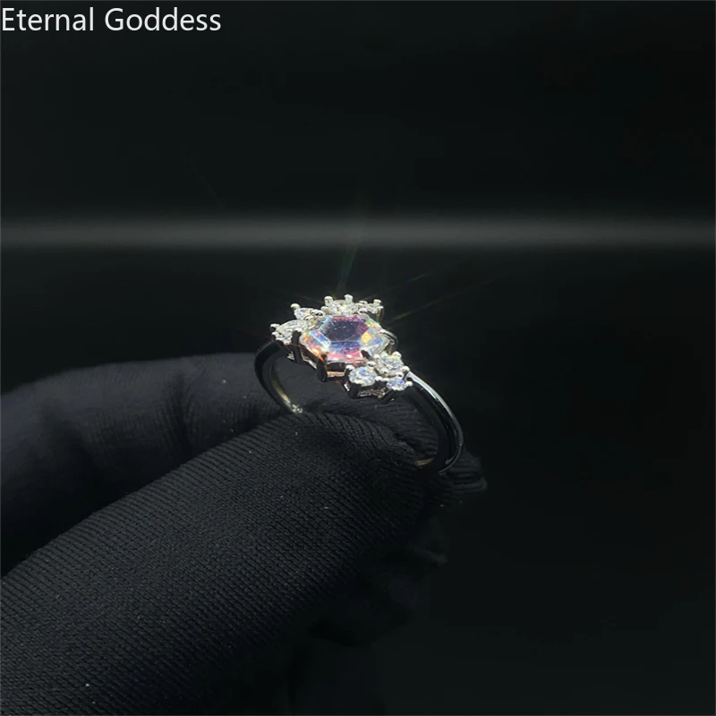 Natural Alexandrite Gemstone Ring for Women Solid 925 Sterling Silver Luxury for Engagement Bridal Gift Luxury Jewelry