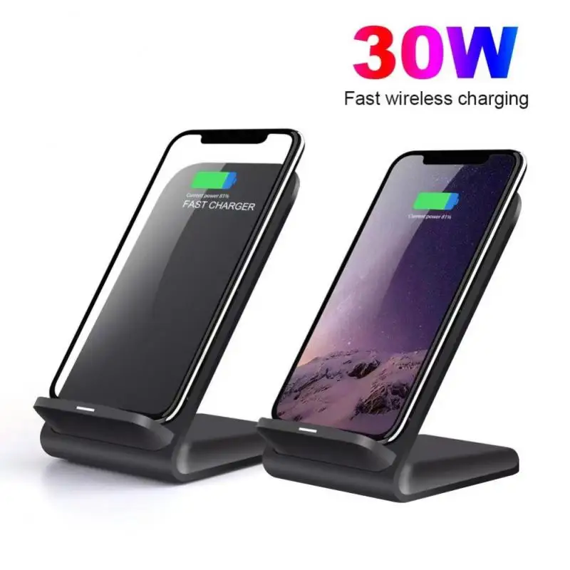 

15W Wireless Charger Stand Pad For IPhone 14 13 12 11 Pro Max X Samsung Xiaomi Qi Chargers Induction Fast Charging Dock Station