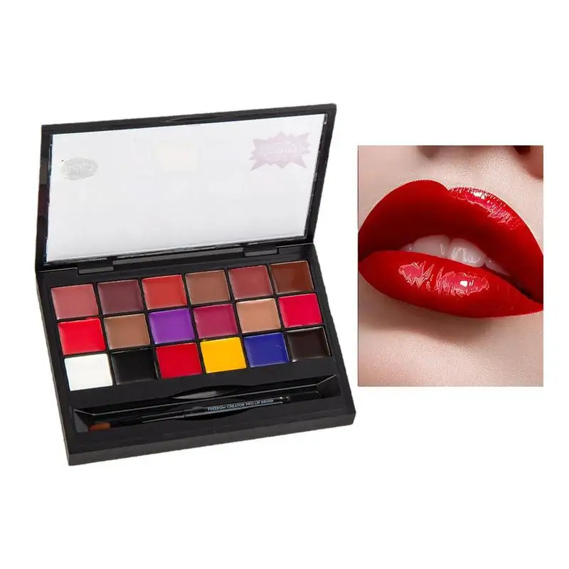 

Makeup Lipstick Palette 18 Colors Moisturizing And Long Lasting Smooth Lip Gloss Palette Easy To Match Lip Gloss Palette For