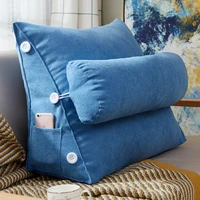 60x22x50cm bedside triangular cushion waist large backrest sofa tatami soft packed bed removable and washable bay window cushion