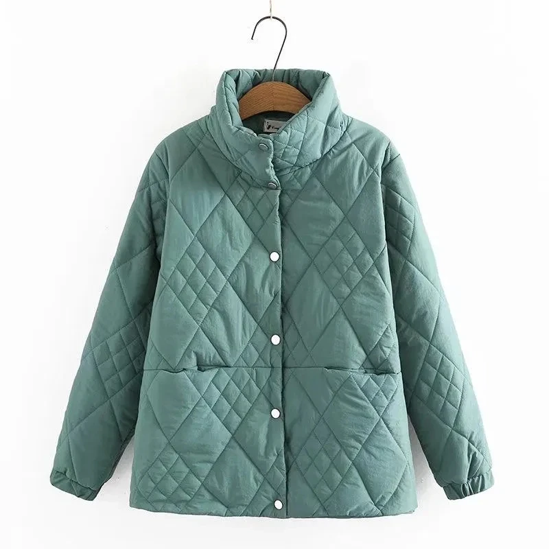 

Top-Loose Womens Jackets 2023 New Autumn Winter Coat Warm Cotton Padded Outerwear Female Mid-Length Thin Clothing