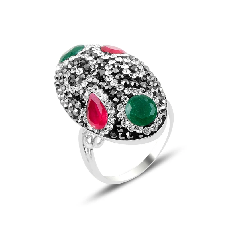 

Серебряное 925 пробы кольцо из циркония