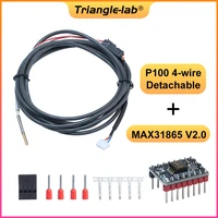 trianglelab pt100 4 wire detachable high precision thermistor max31865 v2 for 4 wire high temperature v6 rapido hotend