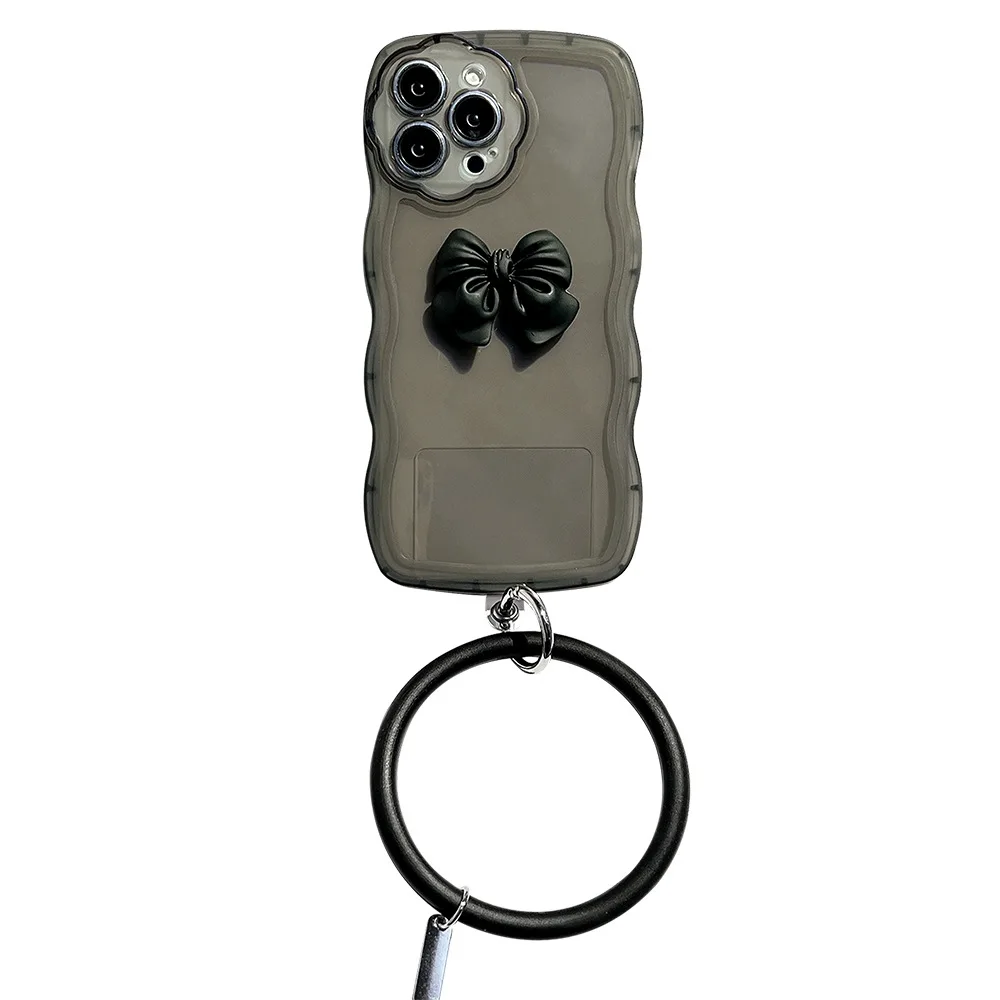 For iphone 14 Pro Case With Mobile Phone Lanyard Lovely Cartoon Flower Duck Printed Silicone Soft Fall Protection Case For Girls