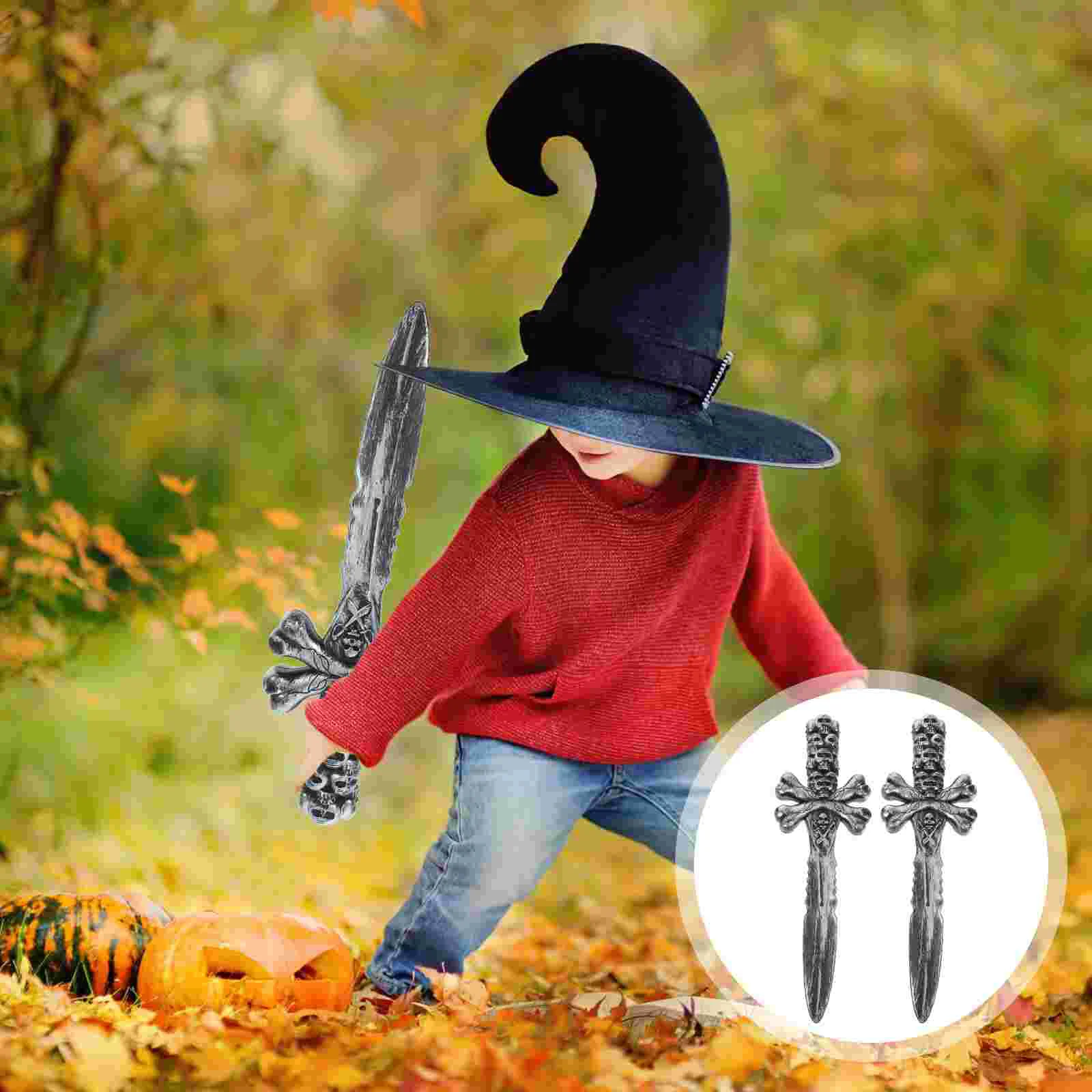 

2 Pcs Stage Performance Pirate Swords Plastic Cosplay Halloween Prop Child