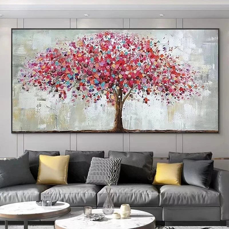 

RUOPOTY Acrylic Painting By Numbers Flower Tree Coloring On Numbers For Adults Diy Gift Number Paint Home Decors Large Size Art