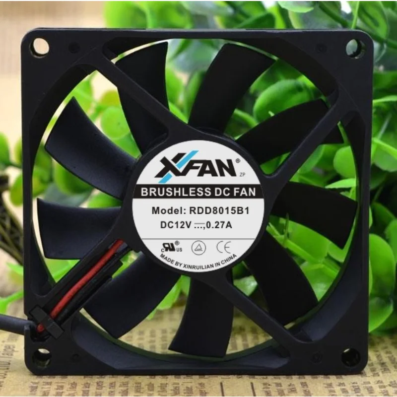 

New Original XFAN RDD8015B1 12V 0.27A 2-wire Frequency Converter Cooling Fan 8cm 8015