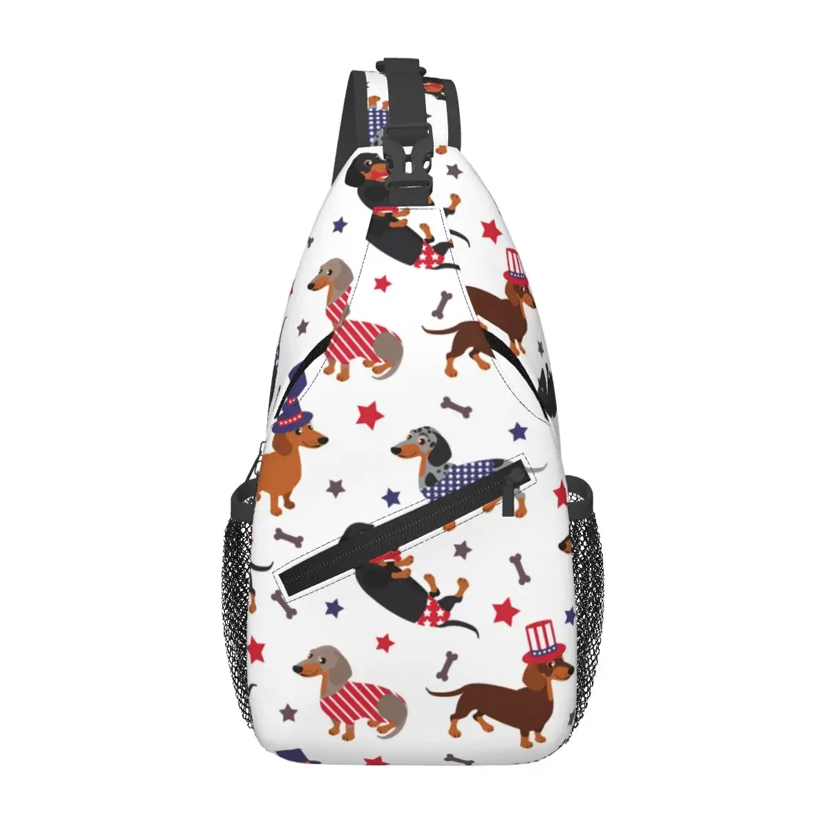 Патриотическая такса сумка через плечо для мужчин и женщин нагрудная рюкзак на