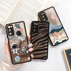 Чехол S21 Ultra S20 FE для Samsung A51, Жесткий Чехол для Samsung A52s A52 A32 A12 A71 A72 A21S S21 Plus, мультяшный чехол с инопланетянином