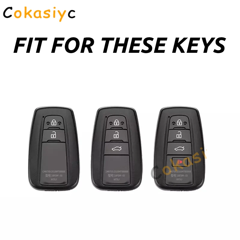 Soft TPU Car Remote Key Case Full Cover Shell Fob For Toyota Camry Corolla RAV4 CHR Prodo Avalon Land Cruiser Prius 2/3/4 Button
