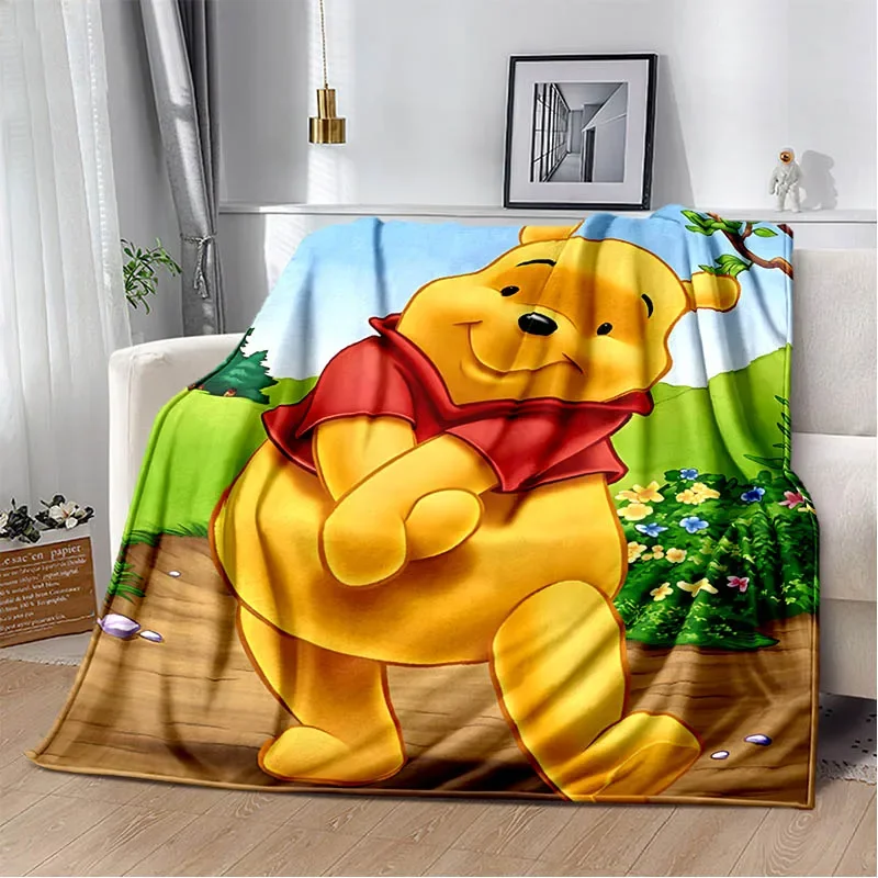 Одеяла с рисунком Винни-Пуха Диснея одеяло для пикника теплые фланелевые одеяла