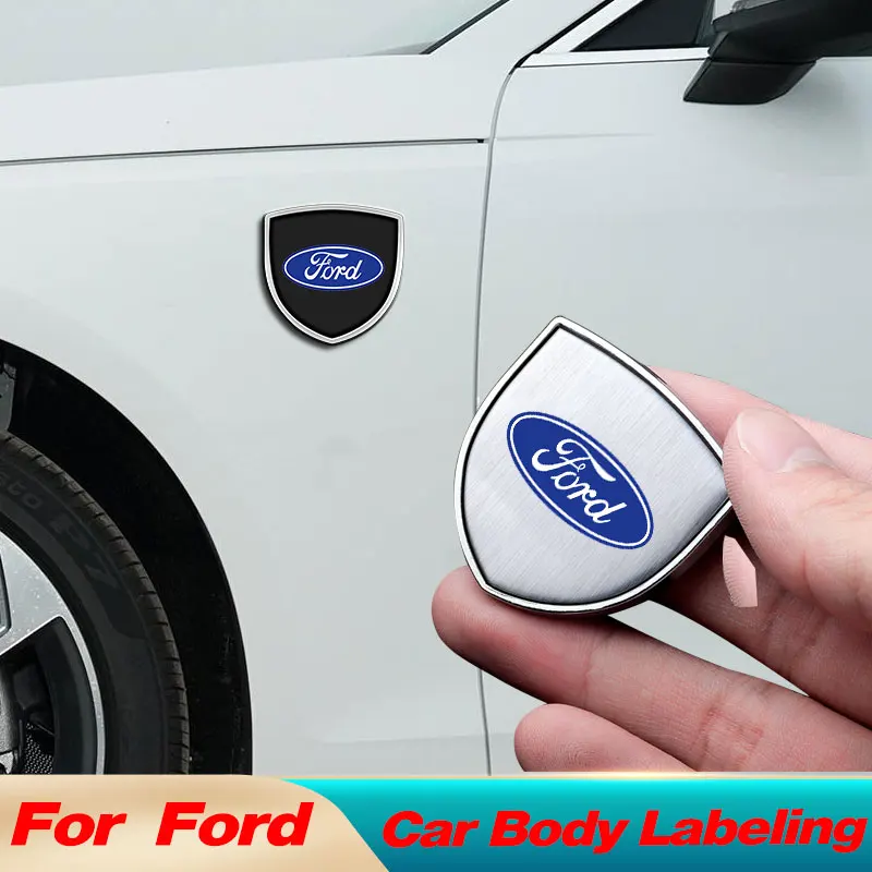 

1pcs 3D Metal Chrome Car Body Decor Custom Stickers Badge Labeling For Ford Escape Kuga Mondeo Ecosport Fiesta Focus 2 3 MK1