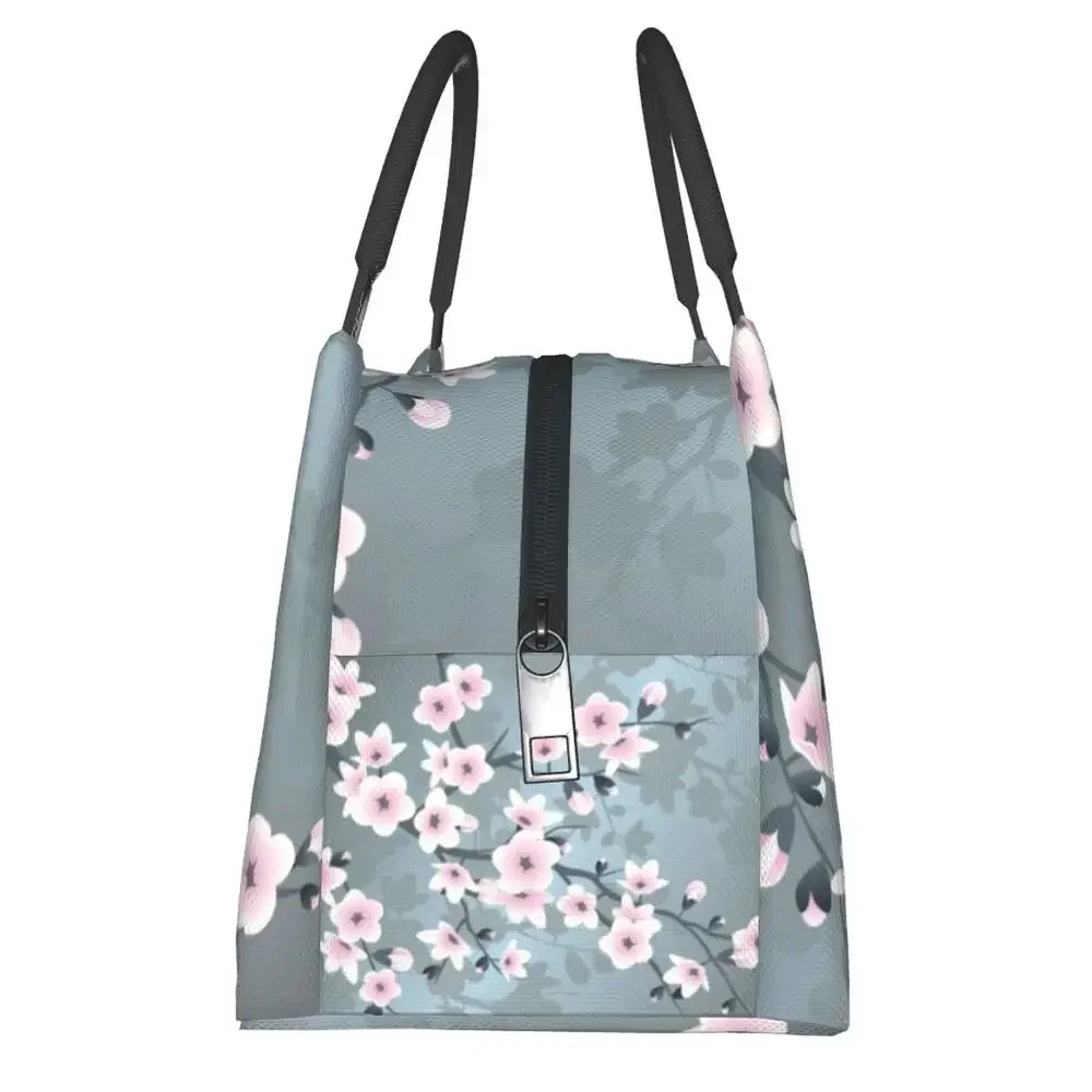 Темно-розовая сакура вишневый цвет изолированная сумка-тоут для обеда женщин
