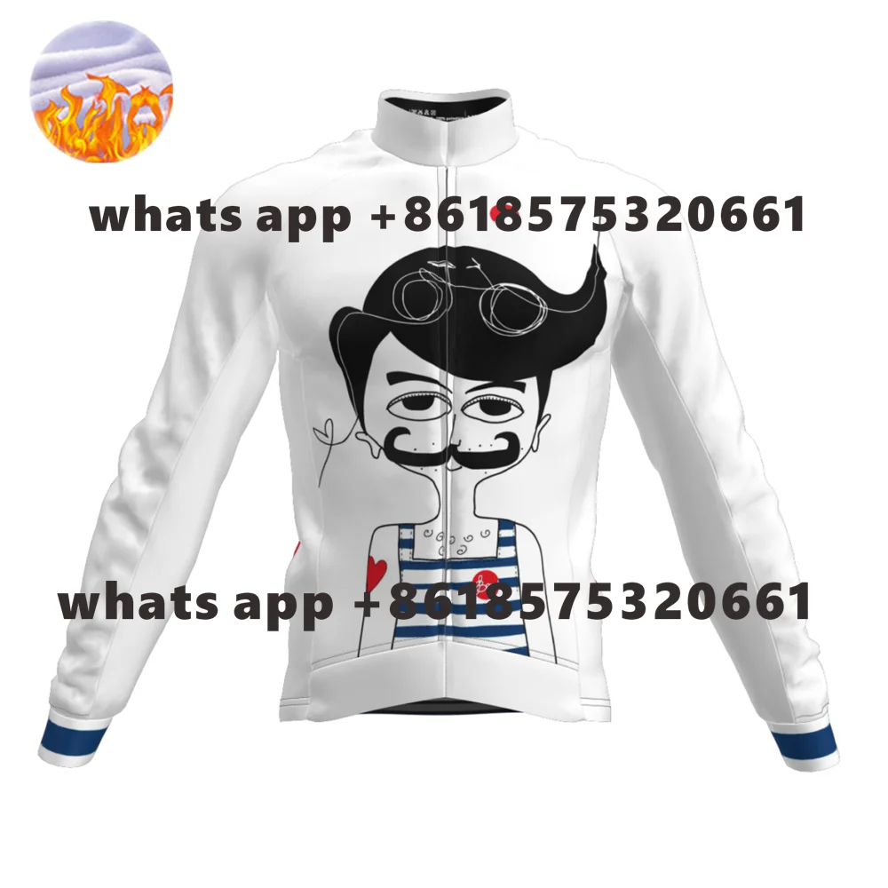 Slopline Men Winter Jacket Cycling Jersey Road MTB Fleece Flannel Cycle Coat Ciclismo Hombre New product Cycling Clothing 2021