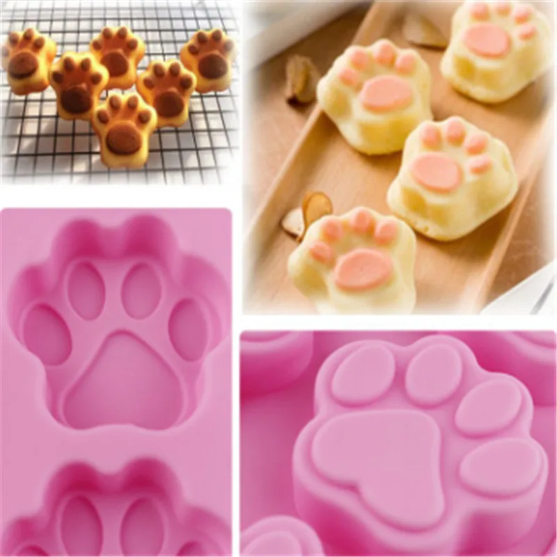 

Силиконовая форма в виде милой собачьей лапы, искусственное печенье, силиконовая форма, инструменты для украшения тортов, кухонные Кондитерские инструменты
