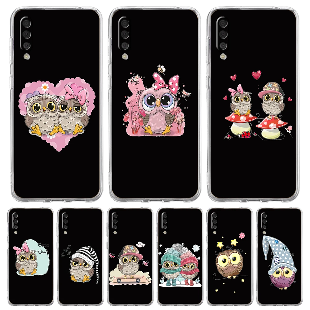 

Harris Cute Owl Transparent Phone Case for Samsung Galaxy A12 A22 A50 A70 A40 A10 A20 A30 A02 A03S A04 Cover Silicone Shell Bags