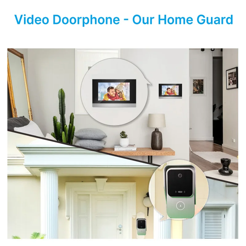 7 Inch Video Door Phone Apartment Building Intercom Wifi for Villa Home Entry Security Tuya Smart System enlarge