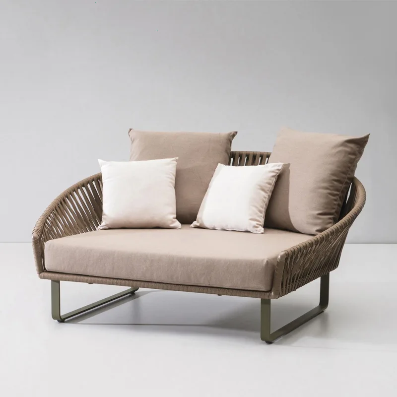 

Outdoor round bed rattan art sofa rattan furniture rattan bed hotel sun terrace Club leisure outdoor swimming pool bed