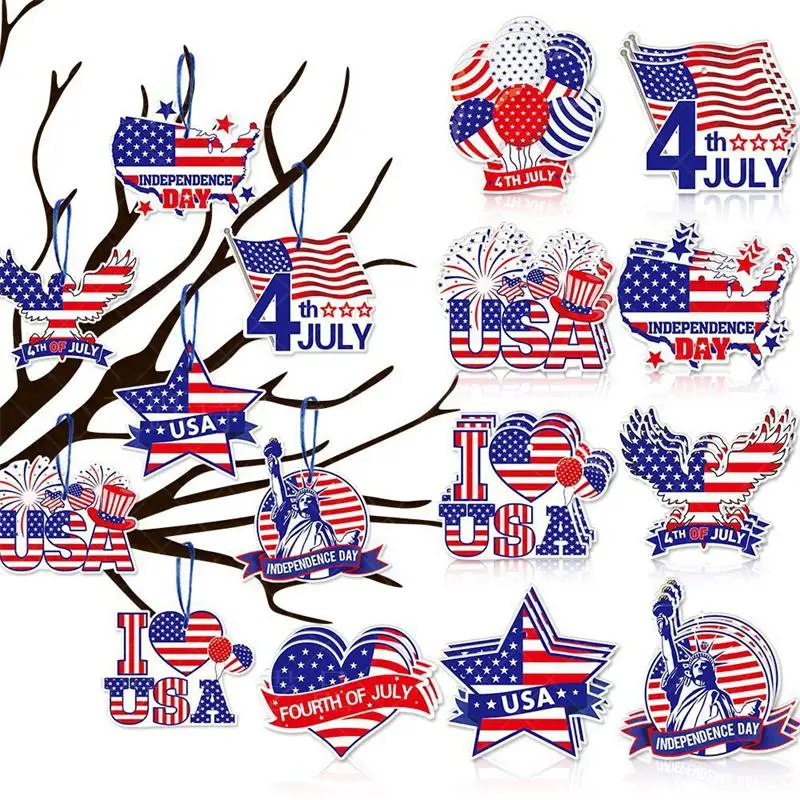 

Independence Day Party Decoration In The United States Hanging Tag Pendant USA National Day Holiday Scene Decoration